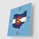 Colorado vlag Ohio omlijnde klok (Hoek)