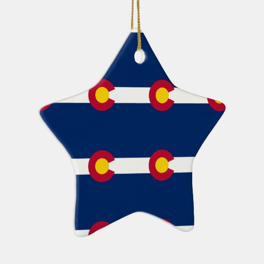 Colorado vlag patroon keramisch ornament (Rechts)