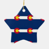 Colorado vlag patroon keramisch ornament (Voorkant)
