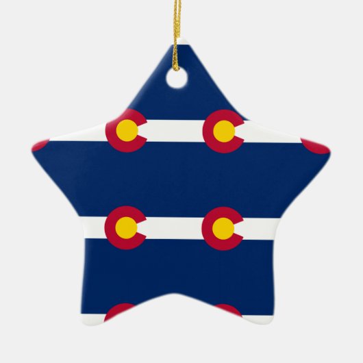 Colorado vlag patroon keramisch ornament (Voorkant)