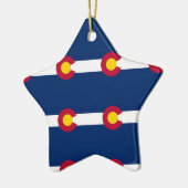 Colorado vlag patroon keramisch ornament (Links)