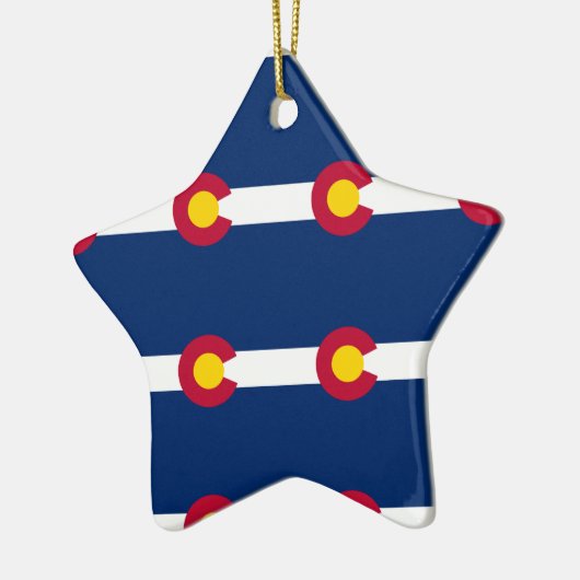 Colorado vlag patroon keramisch ornament (Links)