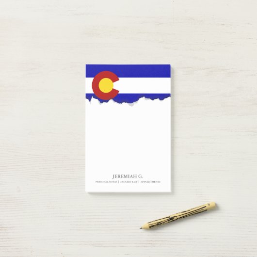 Colorado vlag post-it® notes (Op bureau)