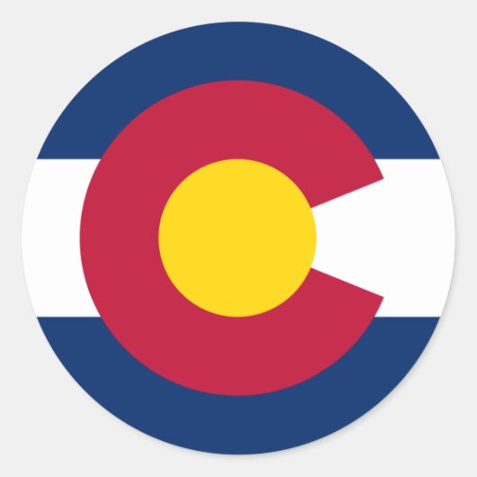 Colorado-vlag Rechthoekige sticker (Voorkant)