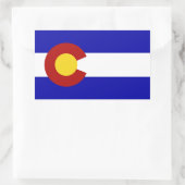 Colorado vlag rechthoekige sticker (Tas)