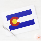 Colorado vlag rechthoekige sticker (Envelop)
