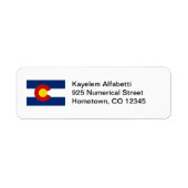 Colorado vlag retour adres label (Voorkant)