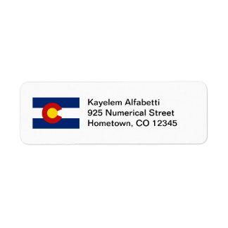 Colorado vlag retour adres label