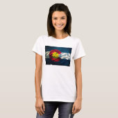 Colorado vlag Rock Mountains T-shirt (Voorkant volledig)