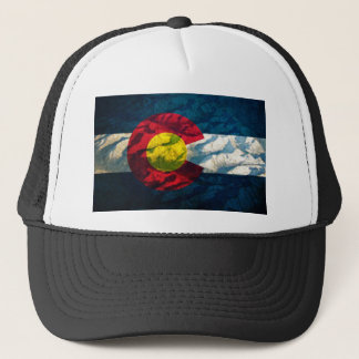 Colorado vlag Rock Mountains Trucker Pet