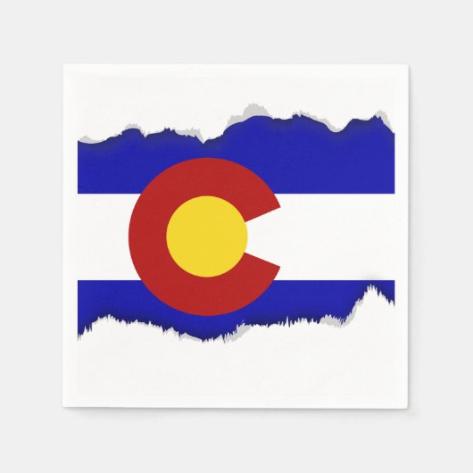 Colorado vlag servetten (Voorkant)