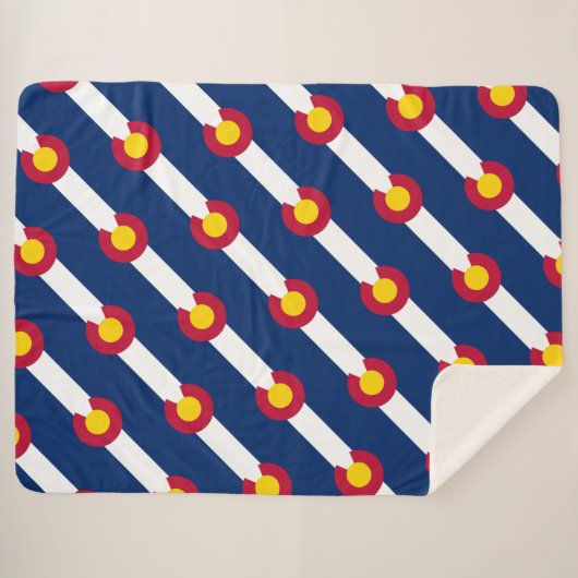 Colorado vlag sherpa deken (Voorkant (horizontaal))