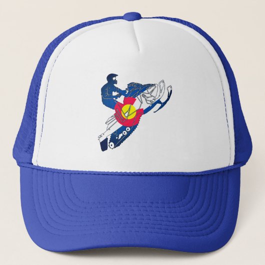 Colorado vlag sneeuwbushoed trucker pet (Voorkant)