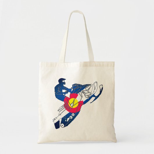 Colorado vlag sneeuwscooter canvas tas (Voorkant)