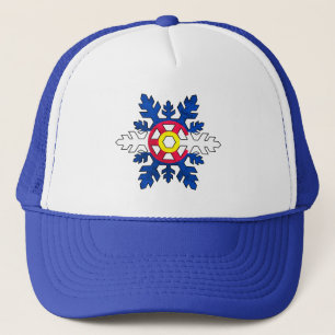 Colorado vlag sneeuwvlok trucker hoed pet