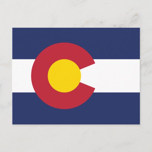 Colorado Vlag Souvenir Centennial State Briefkaart (Voorkant)