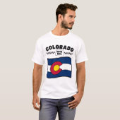 Colorado vlag USA T-shirt (Voorkant volledig)