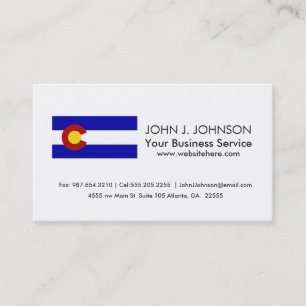 Colorado vlag visitekaartje