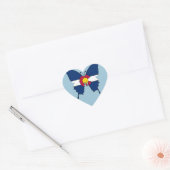 Colorado vlag vlinder hart stickers (Envelop)