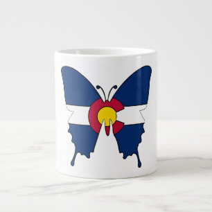 Colorado vlag vlinder jumbo koffie mok