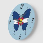 Colorado vlag vlinder muur klok (Hoek)