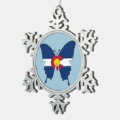 Colorado vlag vlinder sneeuwvlok ornament (Rechts)