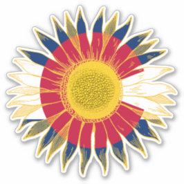 Colorado Vlag Zonnebloem Sticker