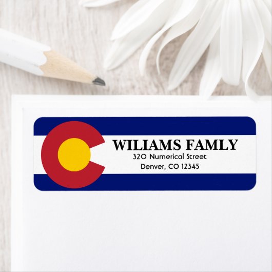 Colorado Vlaggennaam City Street Etiket (Insitu)