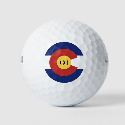 Colorado-vlaggestaat golfspel cadeau golfballen (Voorkant)