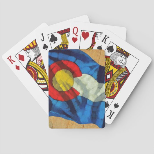 Colorado-vlagspelkaarten Pokerkaarten (Achterkant)