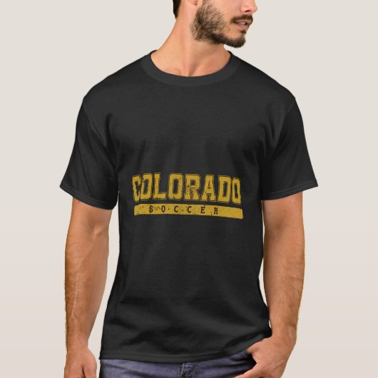 Colorado Voetbal Varsity Geel  Tekst T-shirt (Voorkant)