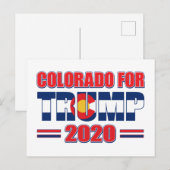 Colorado voor Trump - Trump 2020 Briefkaart (Voorkant / Achterkant)