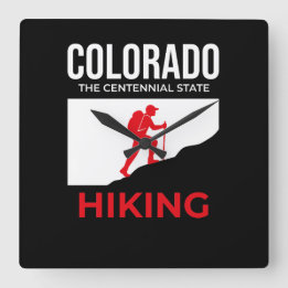 Colorado Wandelen – The Centennial State USA Vierkante Klok