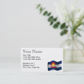 Colorado Waving Flag Visitekaartje (Staand voorkant)