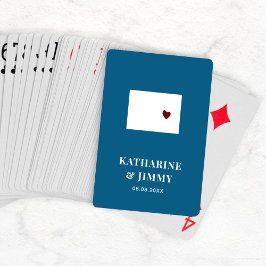 Colorado Wedding Favor Deck of Cards, State Map Pokerkaarten