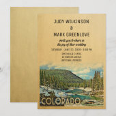 Colorado Wedding Invitation  Natuur Kaart (Voorkant / Achterkant)