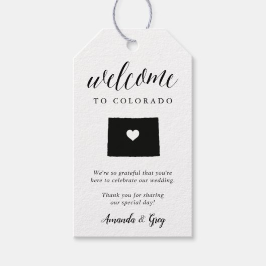 Colorado Wedding Welcome Cadeaulabel (Voorkant)