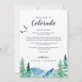 Colorado Wedding Welcome Letter & Itinerary (Voorkant)