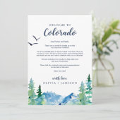 Colorado Wedding Welcome Letter & Itinerary (Staand voorkant)