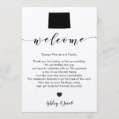 Colorado Wedding Welcome Letter & Itinerary Card Programmakaart (Voorkant)