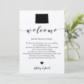 Colorado Wedding Welcome Letter & Itinerary Card Programmakaart (Staand voorkant)