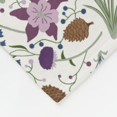 Colorado Wilde Bloemen, Columbine, Pinecones Fleece Deken (Hoek)