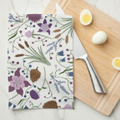 Colorado Wilde Bloemen, Columbine, Pinecones Theedoek (Quarter Fold)