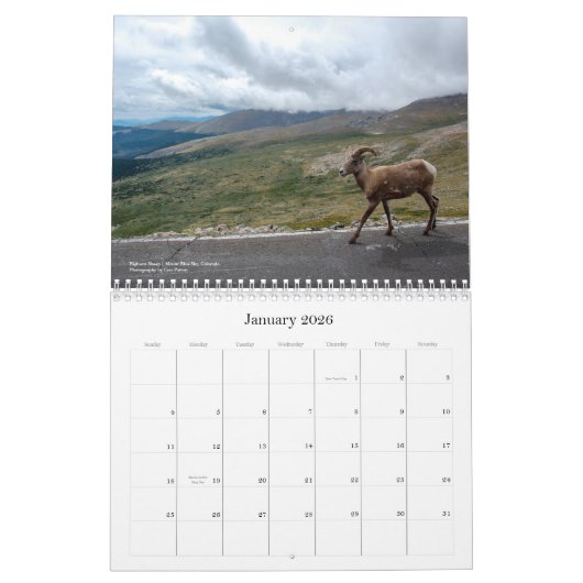Colorado Wildlife Calendar Kalender (Jan 2026)
