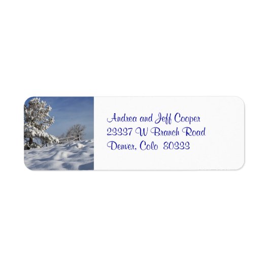 Colorado Winter retour adreslabel Etiket (Voorkant)