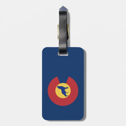 Colorado Wolf Bagagelabel (Achterkant verticaal)