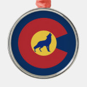 Colorado Wolf Metalen Ornament (Voorkant)