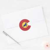 Colorado Wolf Ronde Sticker (Envelop)