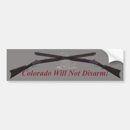 Colorado zal niet ontwapenen!  Bumpersticker (Voorkant)