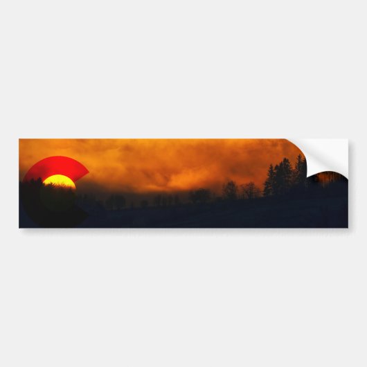 Colorado Zonsondergang I Bumpersticker (Voorkant)